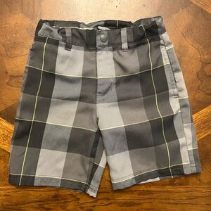 Under Armour Black and Gray Plaid Athletic Shorts